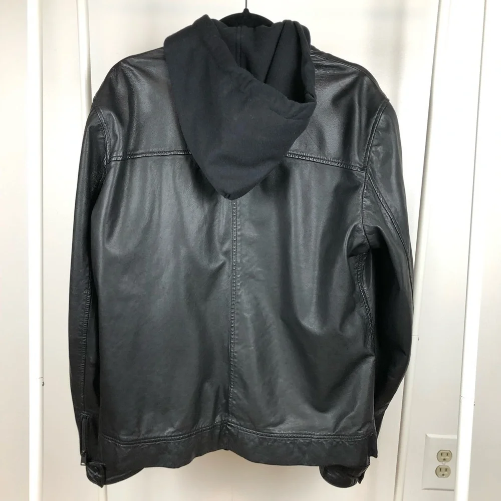 - LAMARQUE 100% Lambskin Leather Slayer Moto Jacket With Removable Hoodie …